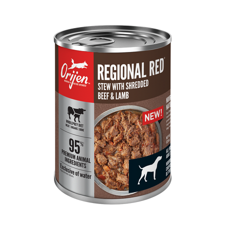 Orijen Regional Red Shredded Beef & Lamb Dog Wet Food*3pk