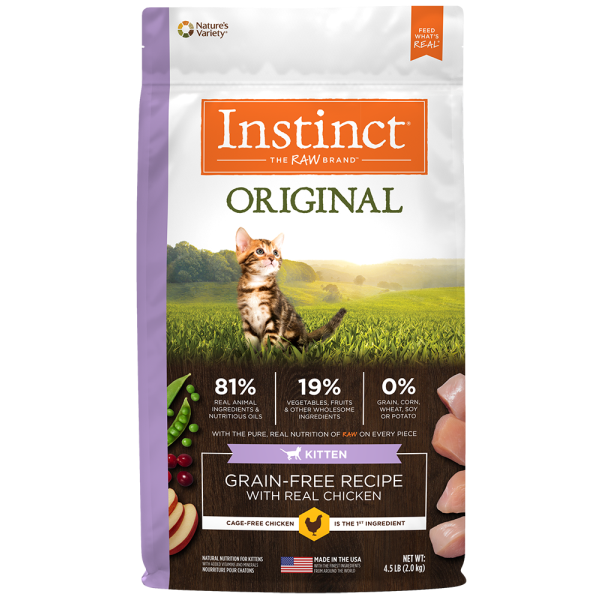 Instinct Original Grain Free With Real Chicken Kitten Cat 4.5lb