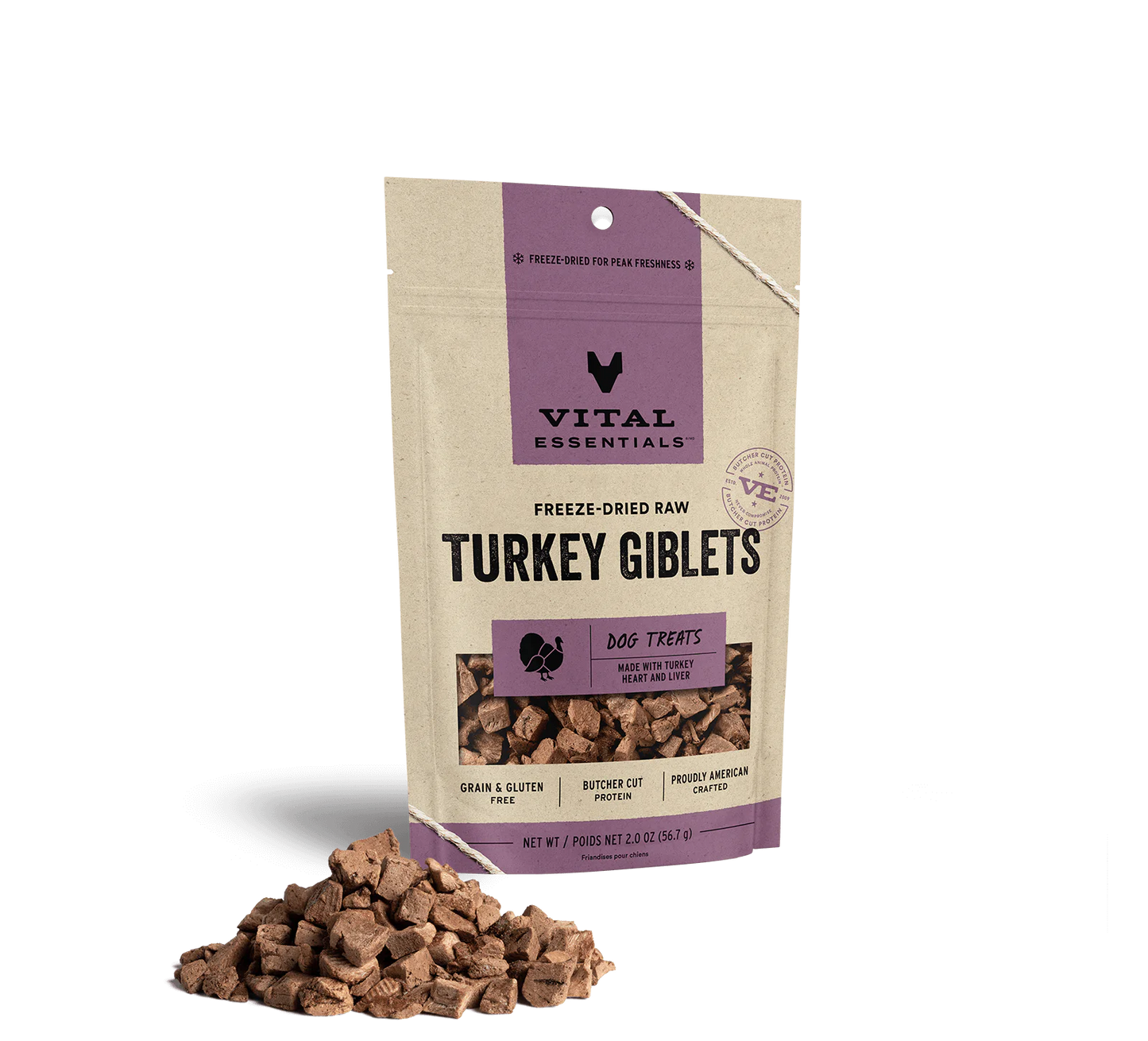 VE FDR Turkey Giblets Dog Treats 2 oz