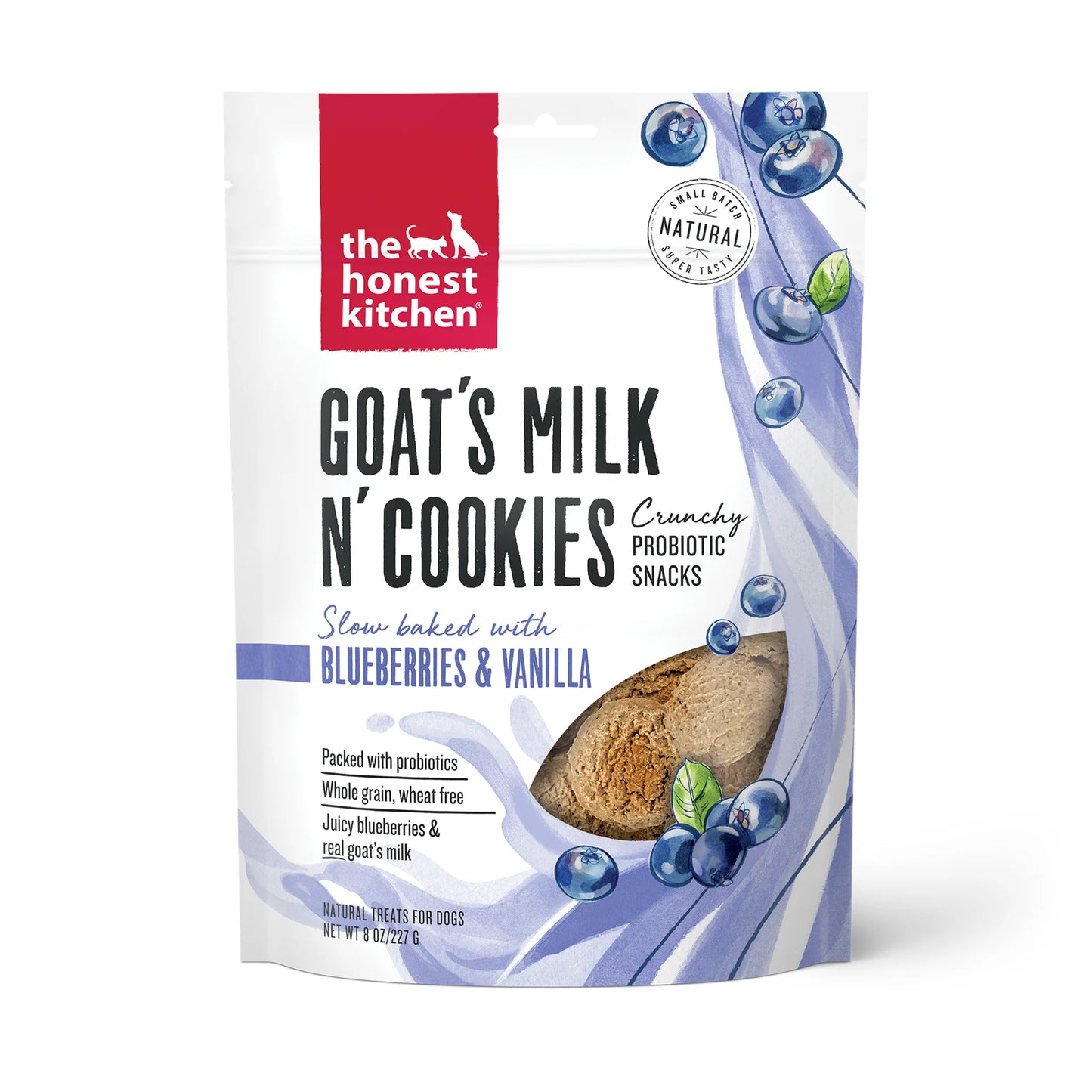 THE HONEST KITCHEN® GOAT'S MILK N' COOKIES BLUEBERRIES & VANILLA FOR DOGS 8 OZ