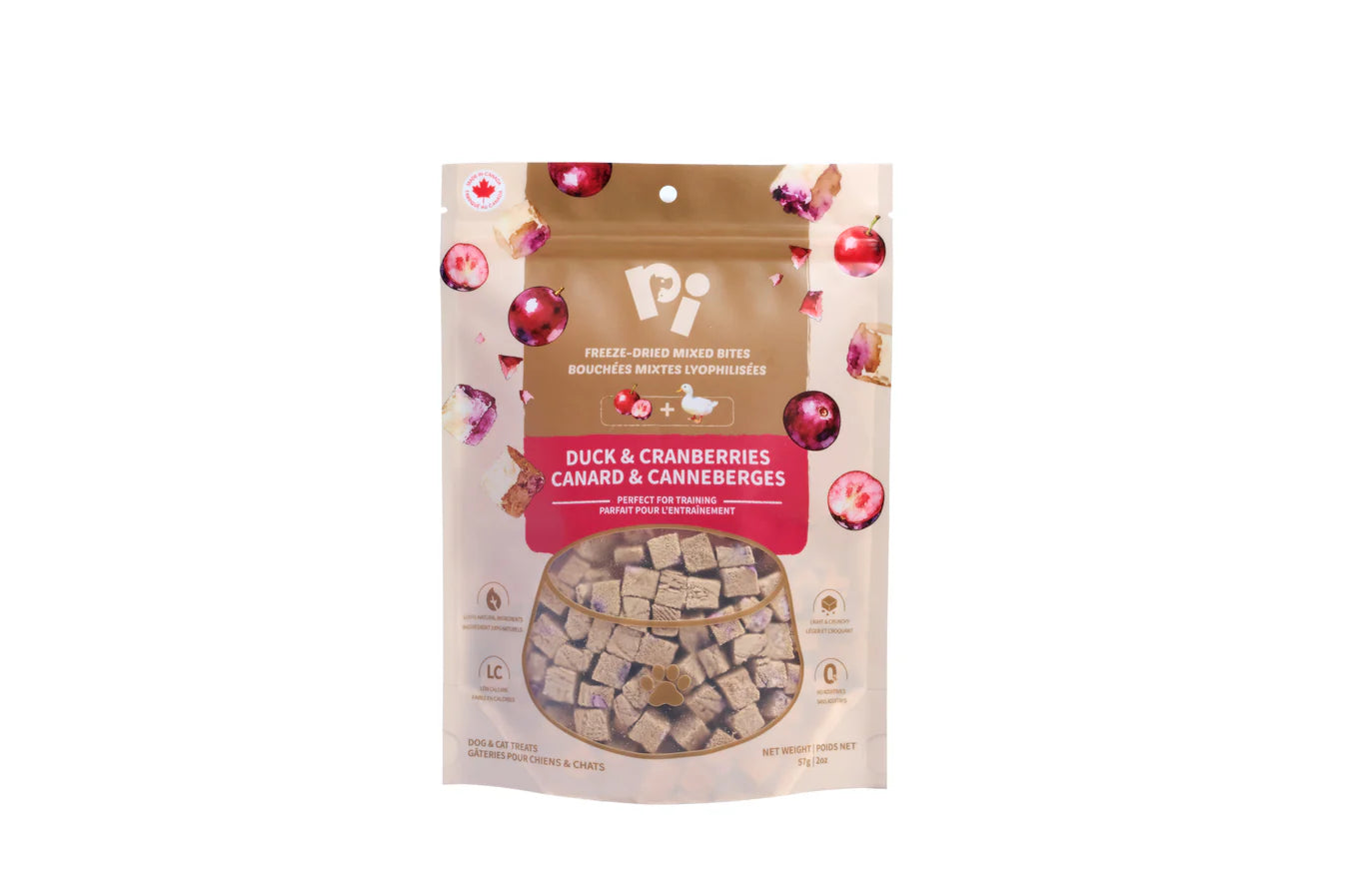 PiPet - MIXED BITES - DUCK & CRANBERRIES 57G