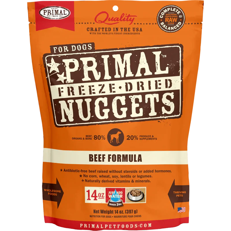 Primal Freeze Dried Beef Nuggets Dog