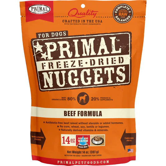 Primal Freeze Dried Beef Nuggets Dog