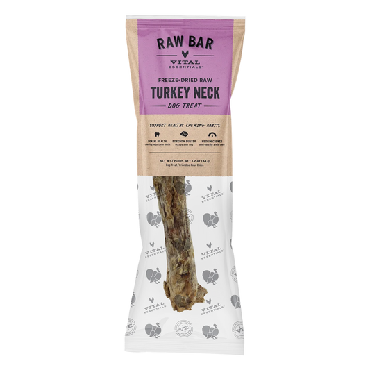Vital Essentials® RAW BAR Freeze-Dried Raw Turkey Necks Dog Snacks
