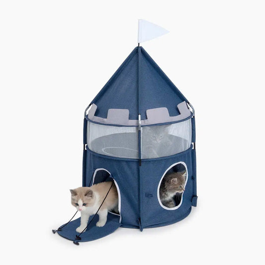 Catit Vesper Castle - Blue - 48 cm (19 in) diameter x 83 cm (33 in) H.