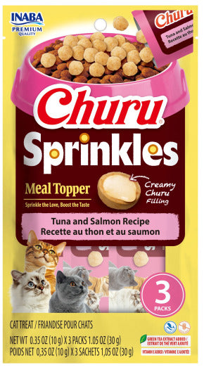 NEW! Inaba Churu Cat Sprinkles Meal Topper - Tuna and Salmon Recipe