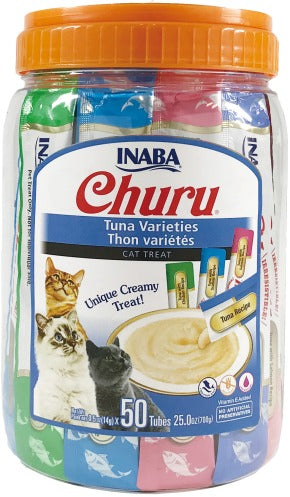 View Details Inaba Cat Churu Purees - Variety 50 Pack - Tuna Recipes