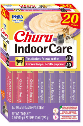 Inaba Cat Churu Indoor Care Variety 20 Pack - Tuna & Chicken Variety