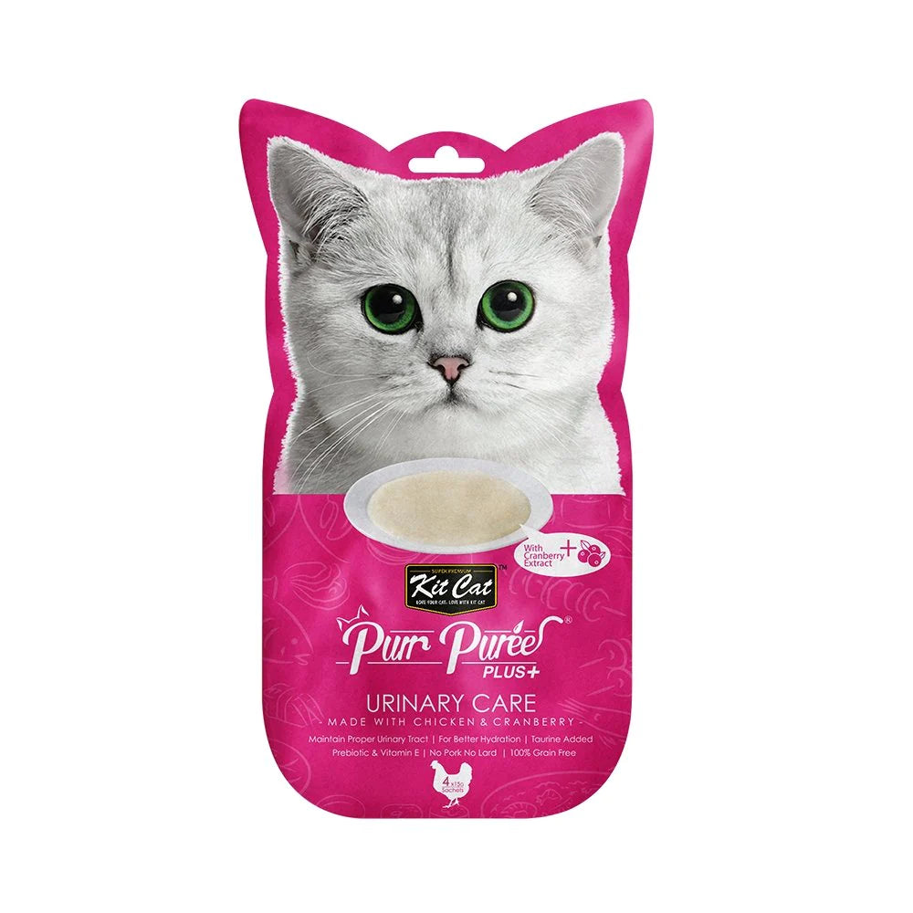 Puration Cat KIT CAT® PURR PURÉES® PLUS+ URINARY CARE WITH CHICKEN & CRANBERRY CAT ...