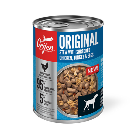 Orijen Original Shredded Chicken, Turkey & Eggs Dog Wet Food*3pk