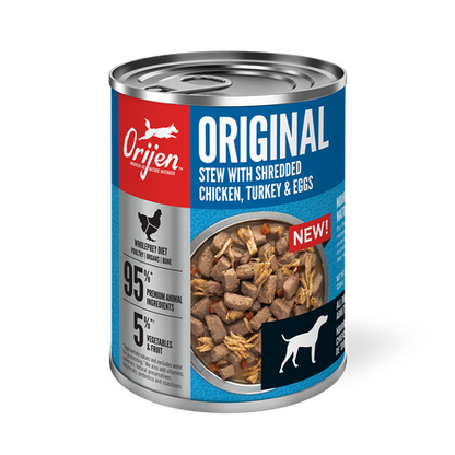 Orijen Original Shredded Chicken, Turkey & Eggs Dog Wet Food*3pk