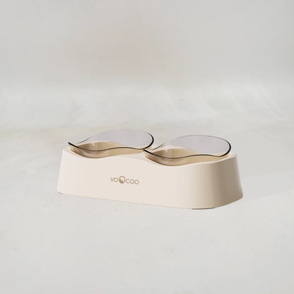 Voocoo - Wave Elevated Pet Food and Water Bowl Duo