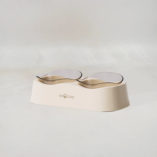 Voocoo - Wave Elevated Pet Food and Water Bowl Duo