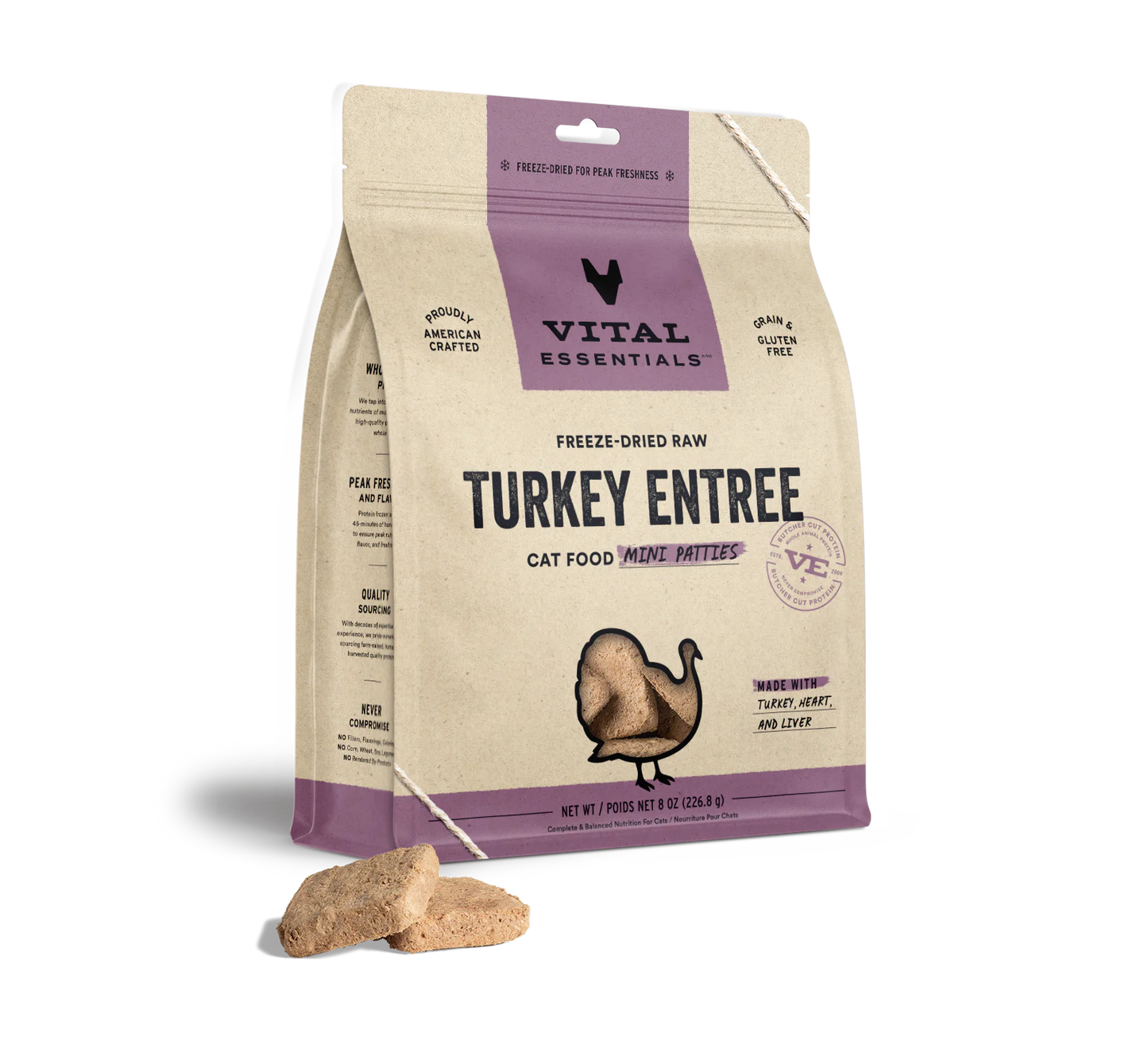 VE FDR Turkey Mini Patties Cat Food