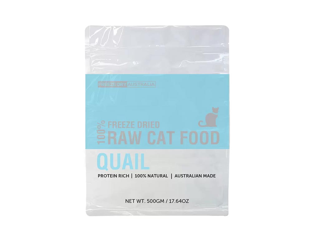 FDA 100% RAW CAT FOOD – QUAIL 25G