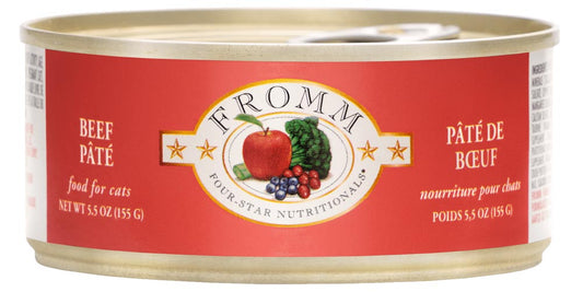 FROMM® FOUR STAR NUTRITIONALS® BEEF PÂTÉ WET CAT FOOD 5.5 OZ