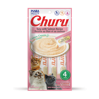 Inaba Cat Churu - Purées - Tuna with Salmon Recipe - 3pk