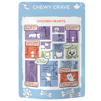 Chewy Crave Chicken Hearts 90g