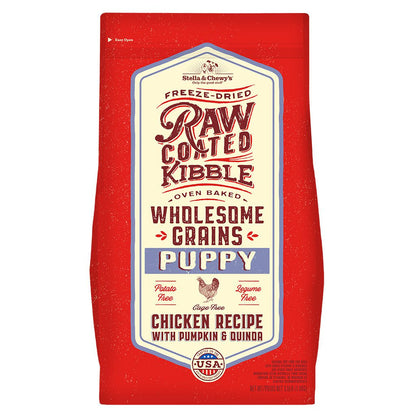 STELLA & CHEWY'S® RAW COATED KIBBLE WHOLESOME GRAINS PUPPY CAGE-FREE CHICKEN RECIPE WITH PUMPKIN & QUINOA DRY DOG FOOD