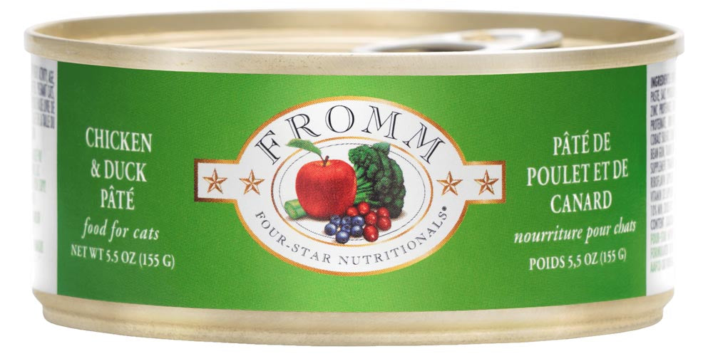 FROMM® FOUR STAR NUTRITIONALS® CHICKEN & DUCK PÂTÉ WET CAT FOOD 5.5 OZ