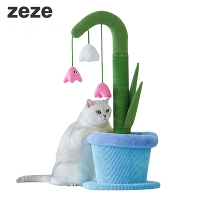 ZEZE Blooming Lily Cat Scratch Post