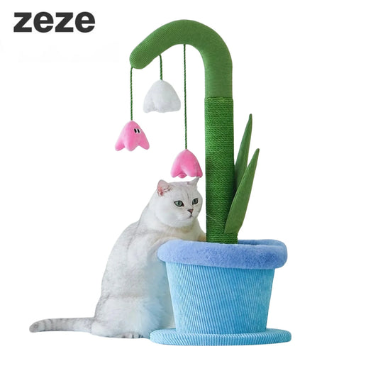 ZEZE Blooming Lily Cat Scratch Post