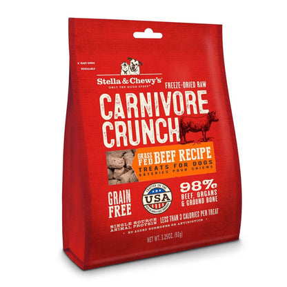 STELLA & CHEWY'S® CARNIVORE CRUNCH GRASS-FED BEEF DOG TREATS 3.25 OZ