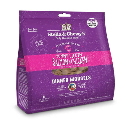 STELLA & CHEWY'S® YUMMY LICKIN' SALMON & CHICKEN FREEZE-DRIED RAW DINNER MORSELS CAT FOOD