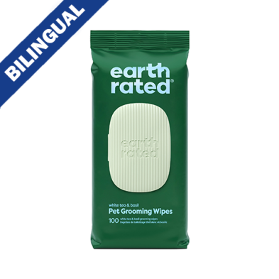 EARTH RATED® CERTIFIED COMPOSTABLE GROOMING WIPES (100 CT)