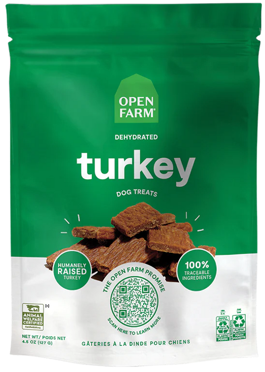 OPEN FARM® DEHYDRATED TURKEY DOG TREATS 4.5 OZ