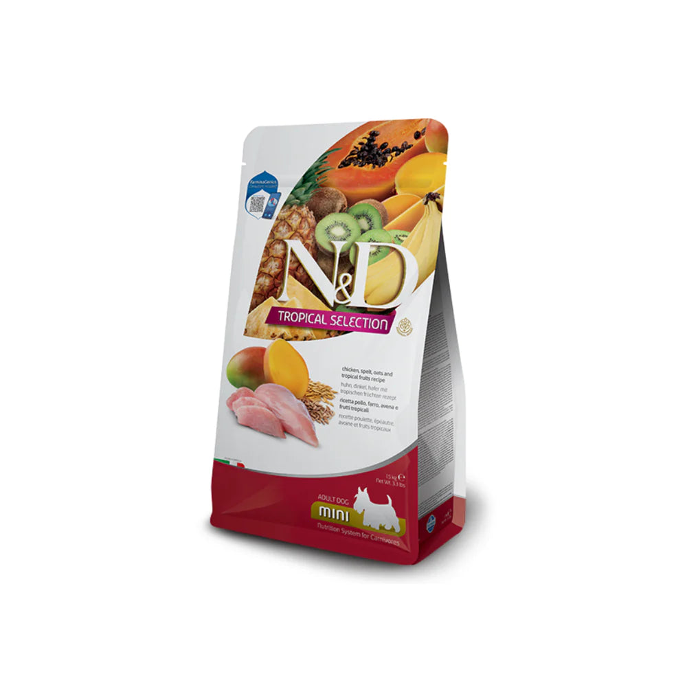 Farmina N&D Tropical Canine Chicken, Spelt, Oats & Tropical Fruits Mini