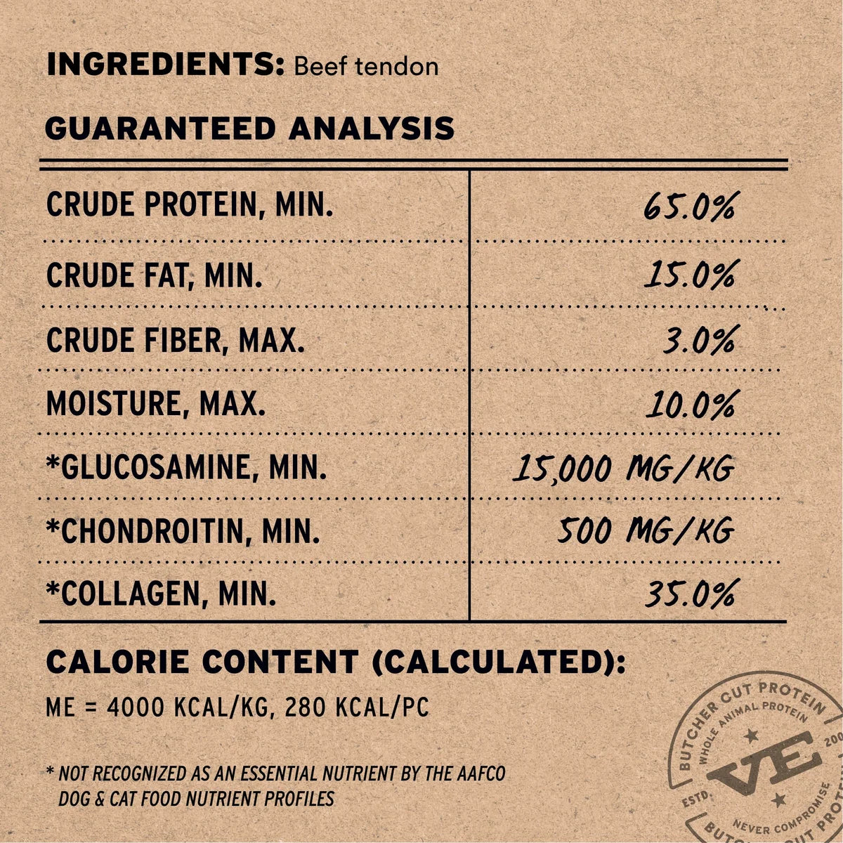 Vital Essentials® RAW BAR Freeze-Dried Raw Beef Tendon Dog Snacks