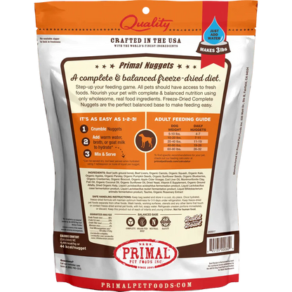 Primal Freeze Dried Beef Nuggets Dog