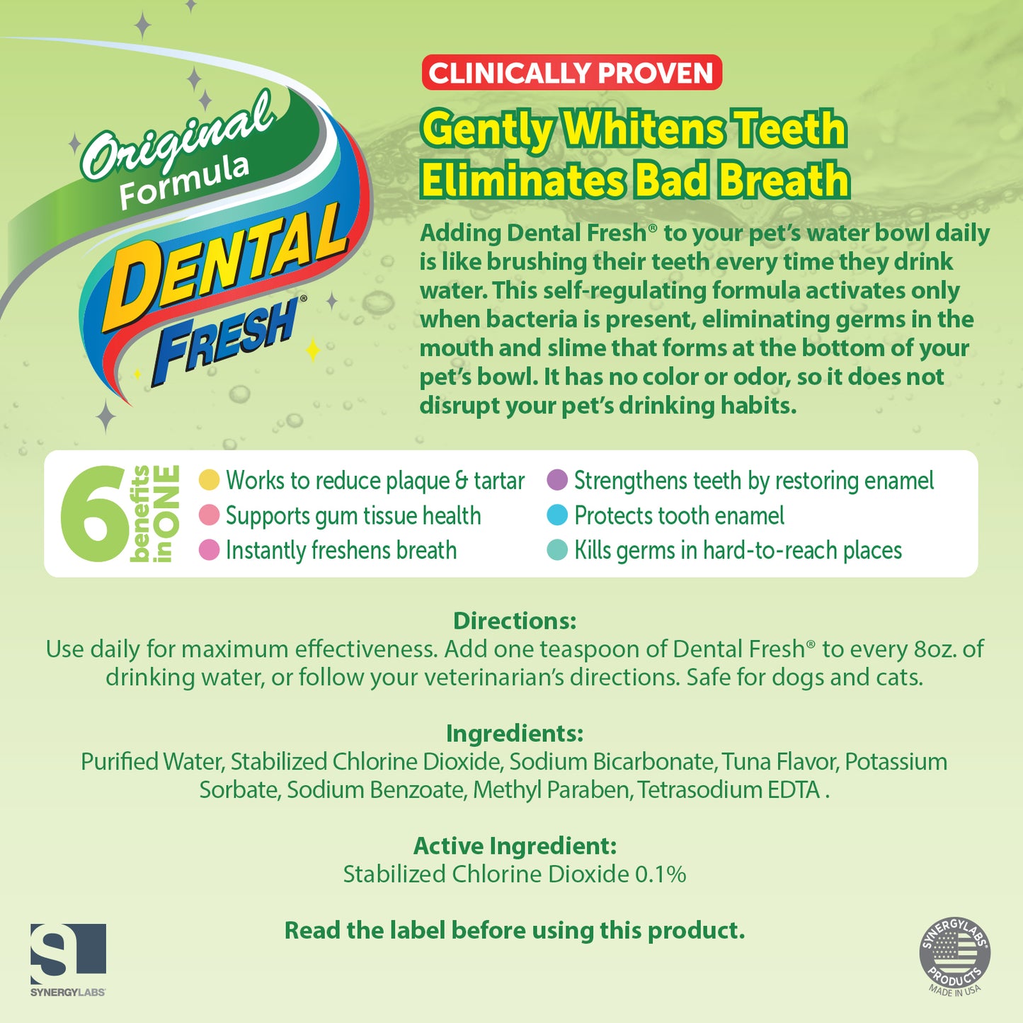 Synergy Labs Dental Fresh Original Formula Cat