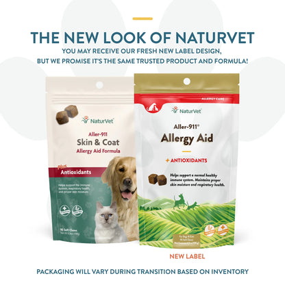 NATURVET® ALLER-911® SKIN & COAT SOFT CHEWS FOR CATS & DOGS (90 CT)