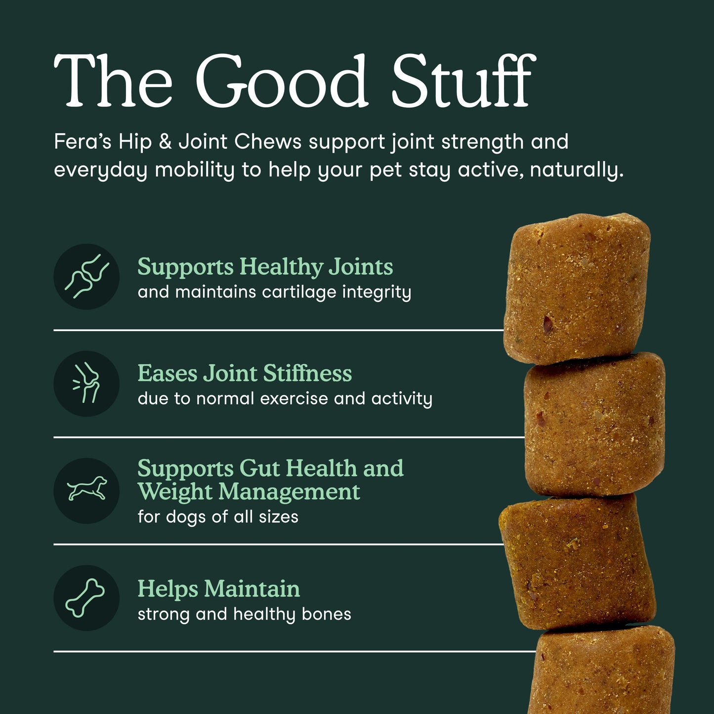 Fera Pets – Hip + Joint for Dogs, Soft Chews – 90 count