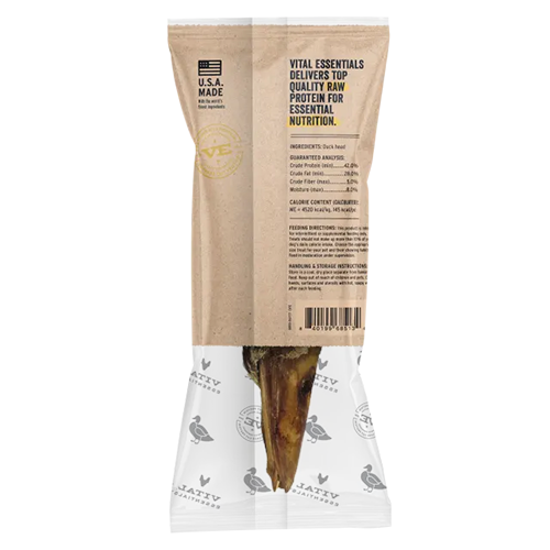 Vital Essentials® RAW BAR Freeze-Dried Raw Duck Head Dog Snacks