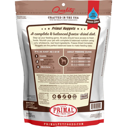 Primal Freeze Dried Pork Nuggets Dog