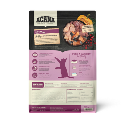 Acana Highest Protein Free-Run Chicken, Turkey & Salmon Kitten Cat Food