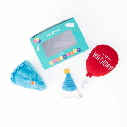 Zippy Paws Blue Birthday Box - 3pc