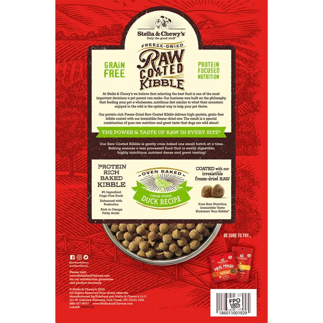 STELLA & CHEWY'S® CAGE-FREE DUCK RAW COATED KIBBLE DRY DOG FOOD