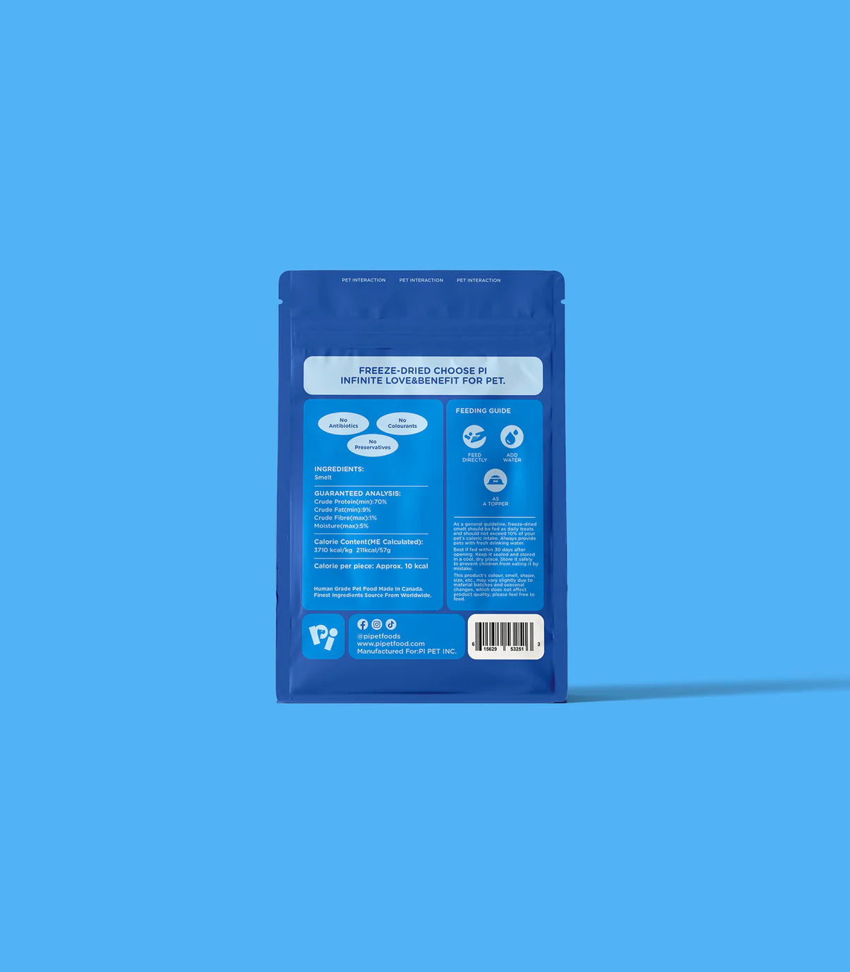 PIPET - FREEZE-DRIED WHOLE SMELT 57G