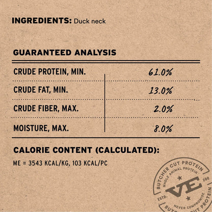 Vital Essentials® RAW BAR Freeze-Dried Raw Duck Necks Dog Snacks