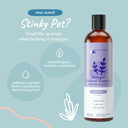 Kin+Kind Oatmeal Shampoo for Dog & Cat(Lavender)