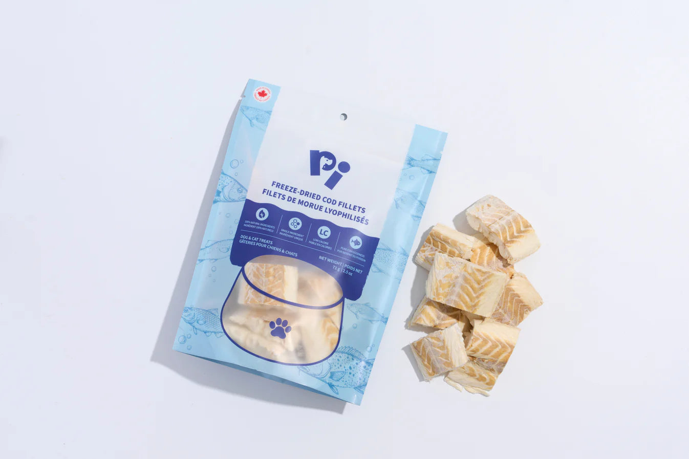 PiPet - FREEZE-DRIED COD FILLETS - NEW Extra large package!!