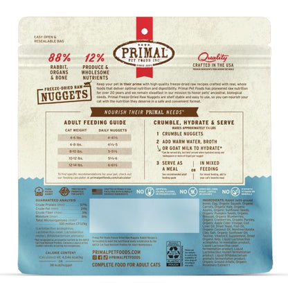 Primal Freeze Dried Rabbit Nuggets Cat