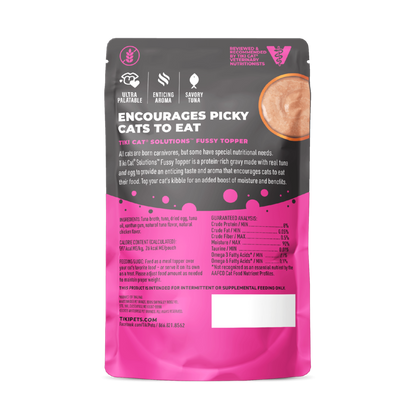 Tiki Cat® Solutions® Topper Fussy Tuna Recipe in Broth Wet Cat Food Topper 1.5oz *6