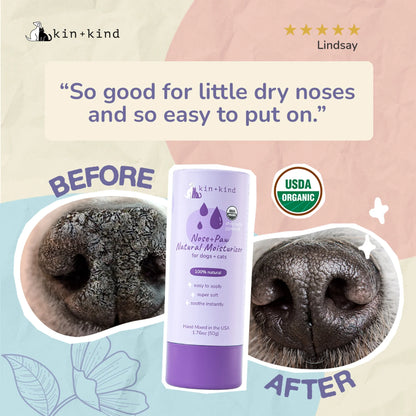 Kin+Kind Nose+Paw Moisturizer Stick for Cats+Dogs