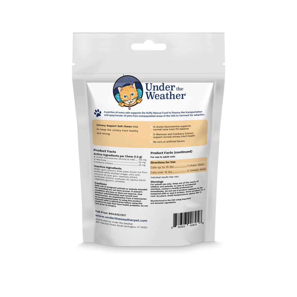 Under the Weather - Soft Chew Cat Supplements - Urinary Support