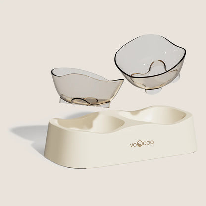 Voocoo - Wave Elevated Pet Food and Water Bowl Duo